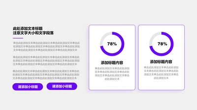 图表页-紫色简约风2项饼图环形图