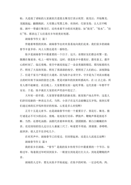 湖南春节作文锦集九篇.docx