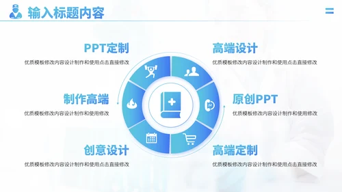 蓝色医疗医学医药科研医院工作汇报述职答辩年终总结报告升职PPT模板