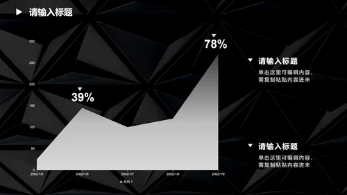 黑白几何高级感商务总结PPT模板