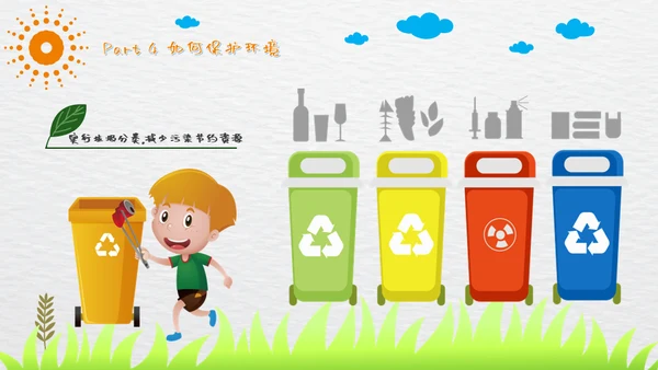 绿色环保从我做起小森林通用PPT模板