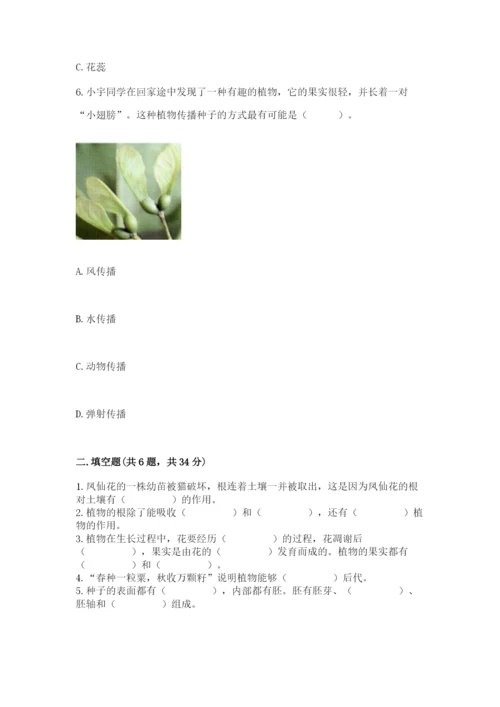 科学四年级下册第一单元植物的生长变化测试卷精品（考点梳理）.docx