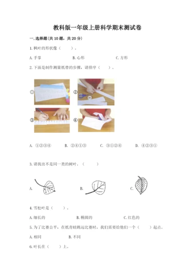 教科版一年级上册科学期末测试卷【综合题】.docx