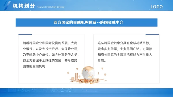 蓝色扁平简约金融知识培训ppt模板