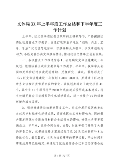 文体局XX年上半年度工作总结和下半年度工作计划.docx