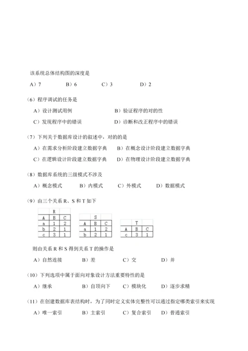 2023年全国计算机等级考试二级笔试试卷资料.docx