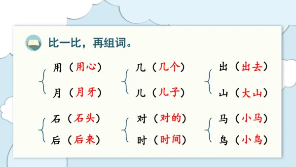 部编版语文一年级上册第八单元复习   课件