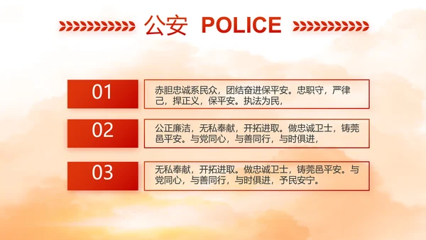 红色大气公安警察工作总结计划PPT