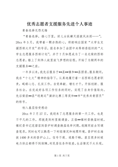 优秀志愿者支援服务先进个人事迹.docx