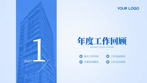 蓝色商务风过渡页PPT版式合集