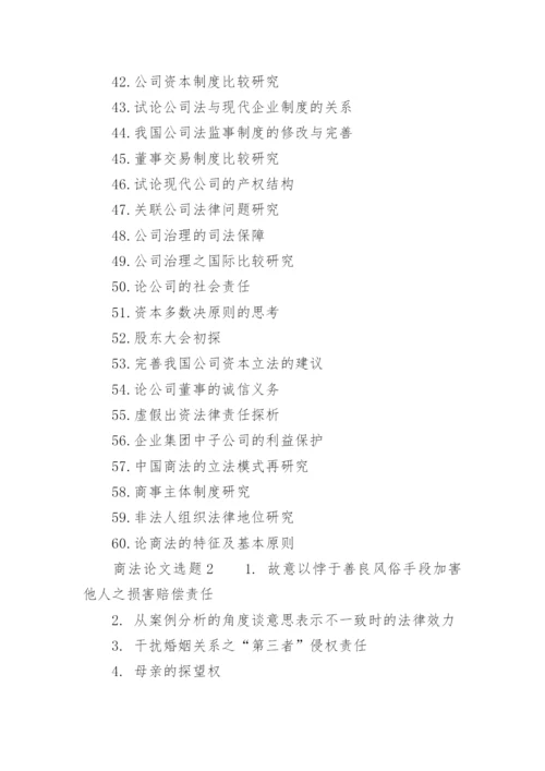 商法论文选题.docx