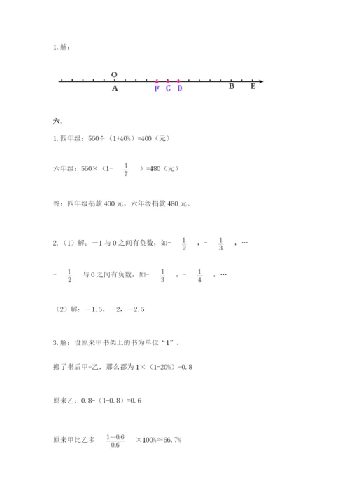 苏教版数学小升初模拟试卷附完整答案【历年真题】.docx