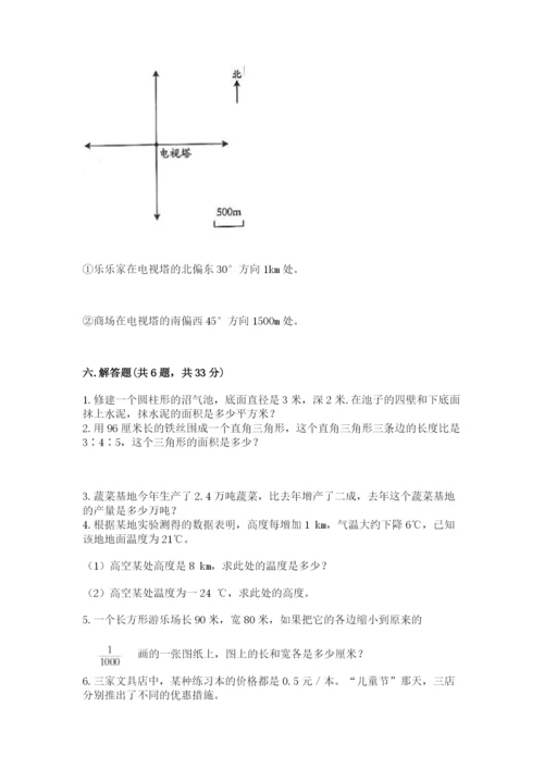 人教版六年级下册数学期末测试卷（考点提分）.docx