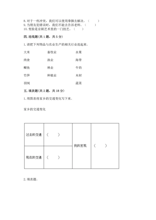 2023部编版四年级下册道德与法治期末测试卷精品【满分必刷】.docx