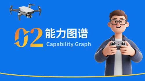 蓝色3D风职业生涯规划无人机