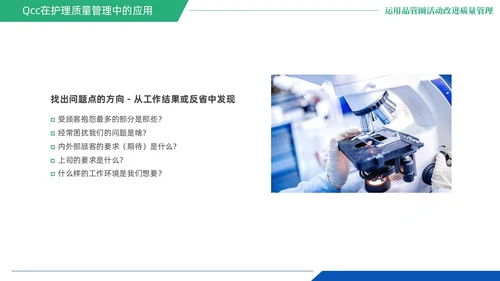 蓝绿色商务风QCC品管圈医疗质量管理品管圈医务人员培训