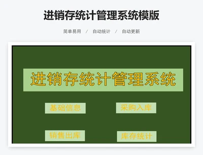 进销存统计管理系统模版