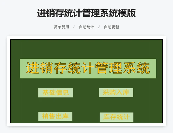 进销存统计管理系统模版