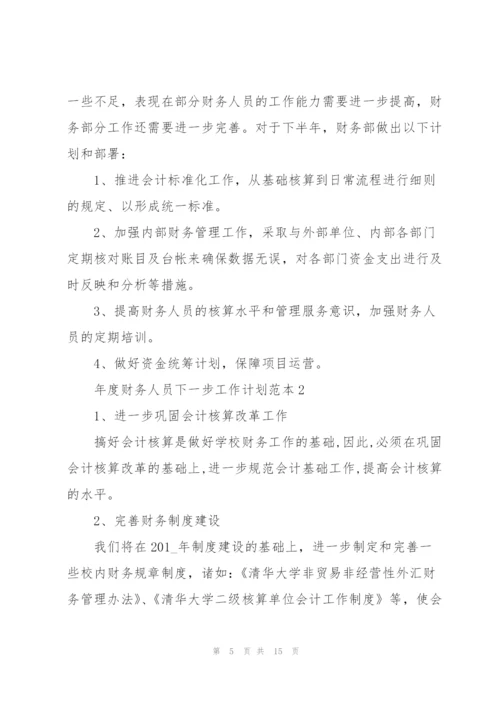 年度财务人员下一步工作计划安排.docx