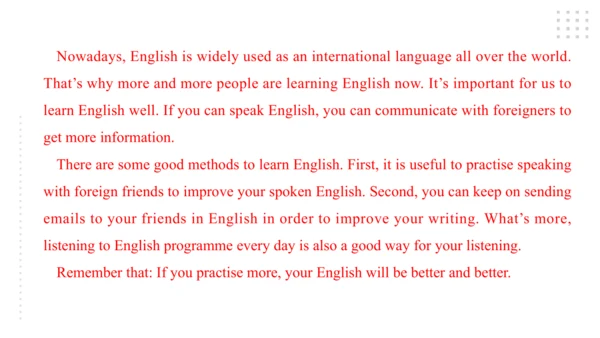 Module 7 English for you and me 模块小结课件（共56张PPT)