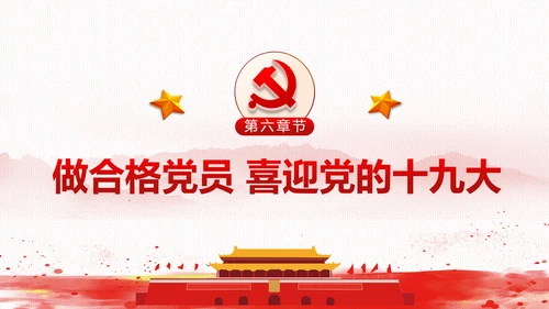 党委党政做合格党员喜迎十九大PPT模板
