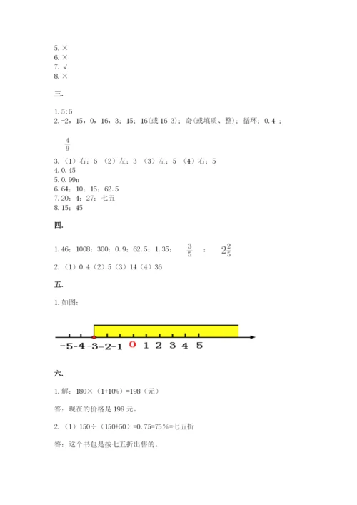 沪教版六年级数学下学期期末测试题及答案【名师系列】.docx