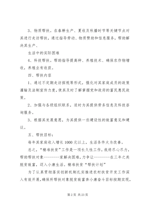 精准扶贫户帮扶计划.docx