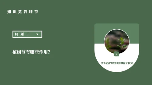 简约风植树节主题班会通用PPT模板