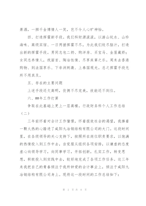 行政财务科个人工作总结.docx