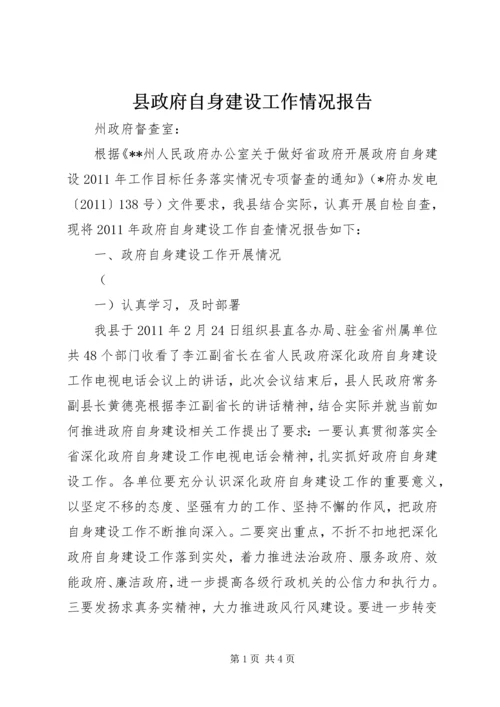 县政府自身建设工作情况报告.docx