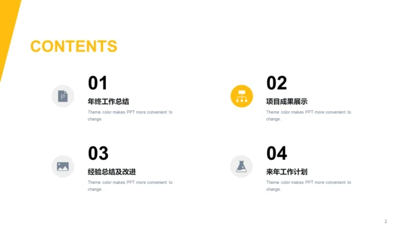 黄色商务年度工作总结PPT案例