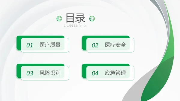 绿色简约风医护人员医疗质量与安全管理培训PPT