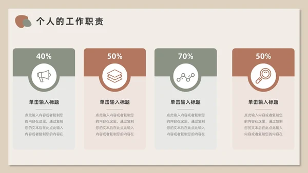 莫兰迪小清新风述职报告PPT模板