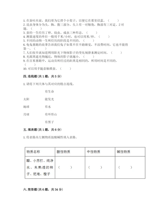 教科版三年级下册科学期末测试卷附答案【实用】.docx