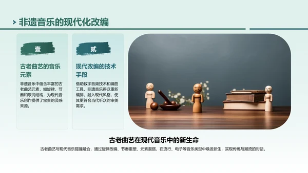 绿色中国风非遗传承的当代表达PPT模板