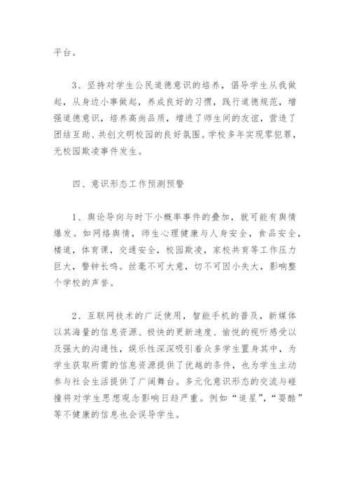 2022学校意识形态工作汇报材料(精选6篇).docx