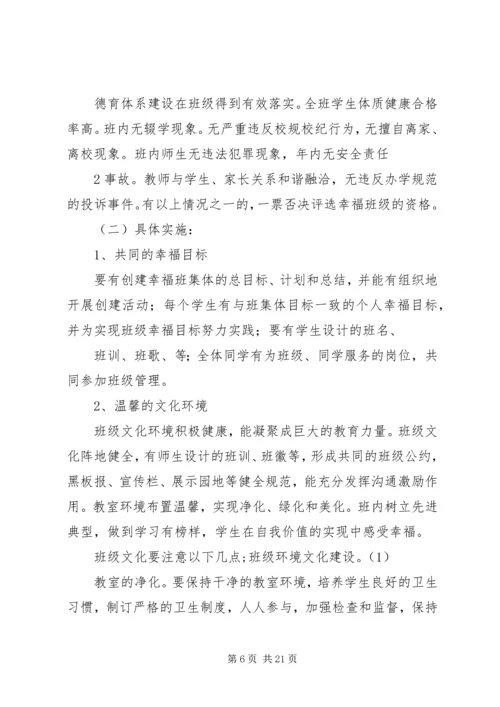 羊楼小学“幸福班级”建设评比方案.docx