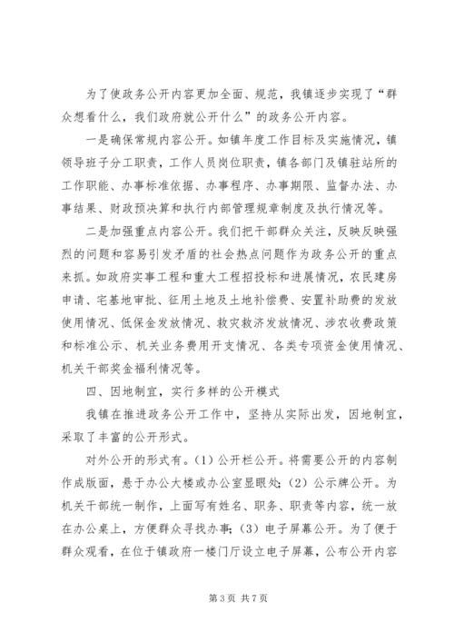 乡镇政务公开工作经验做法.docx