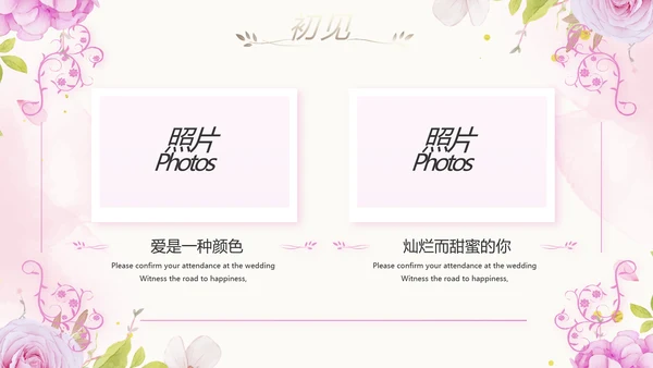 唯美我们结婚啦婚礼纪念册动态PPT
