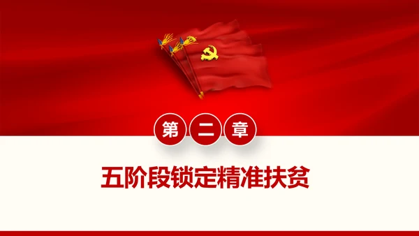 红色大气精准扶贫开发工作PPT模板