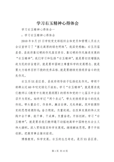 学习右玉精神心得体会 (5).docx