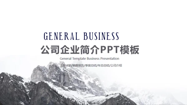 大雪山公司企业简介商务通用PPT模板