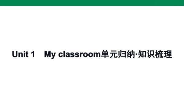 人教PEP英语四年级上册期中复习 单元归纳·知识梳理  课件(共19张PPT)