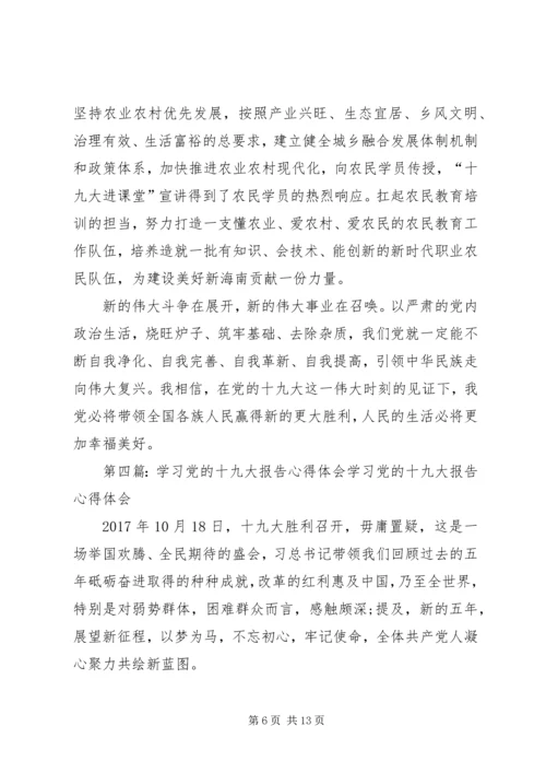 学习党的十九大报告心得体会 (3).docx