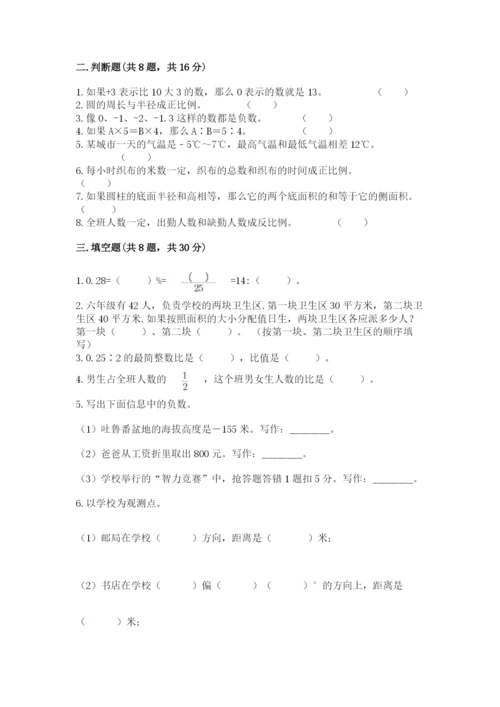 人教版六年级下册数学期末测试卷【研优卷】.docx