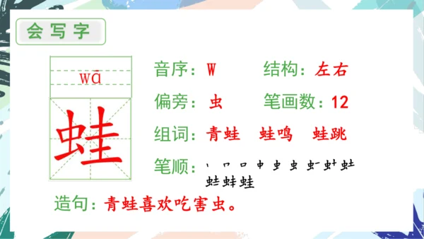 21.青蛙卖泥塘（第一课时）教学课件