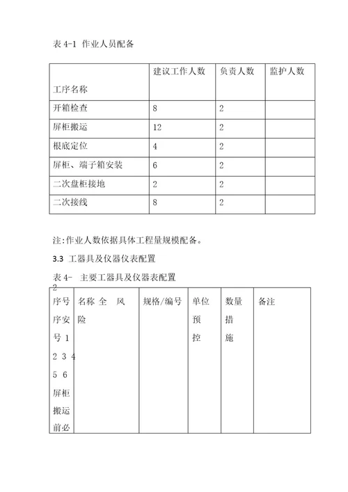 屏柜安装施工方案