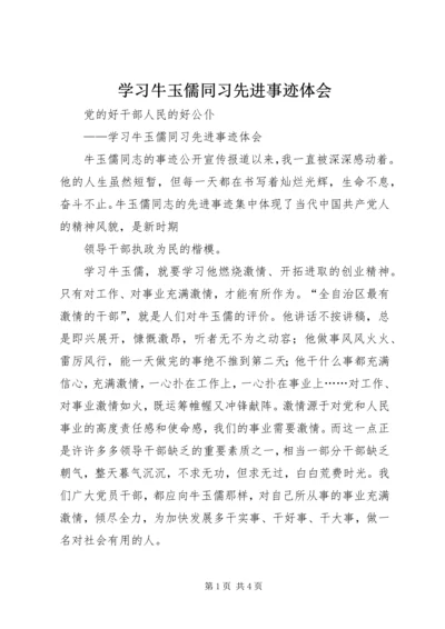 学习牛玉儒同习先进事迹体会 (2).docx