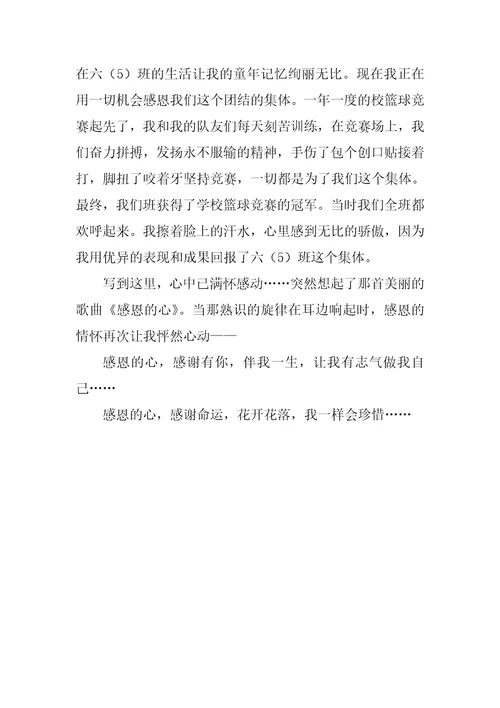 学会感恩初中作文900字