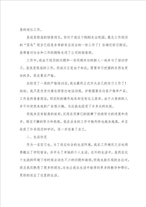 大学生毕业实习报告通用